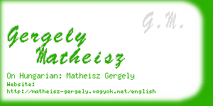 gergely matheisz business card